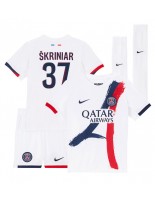 Paris Saint-Germain Milan Skriniar #37 Vieraspaita Lasten 2024-25 Lyhythihainen (+ shortsit)